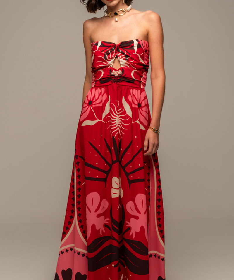 Passionflower Strapless Dress